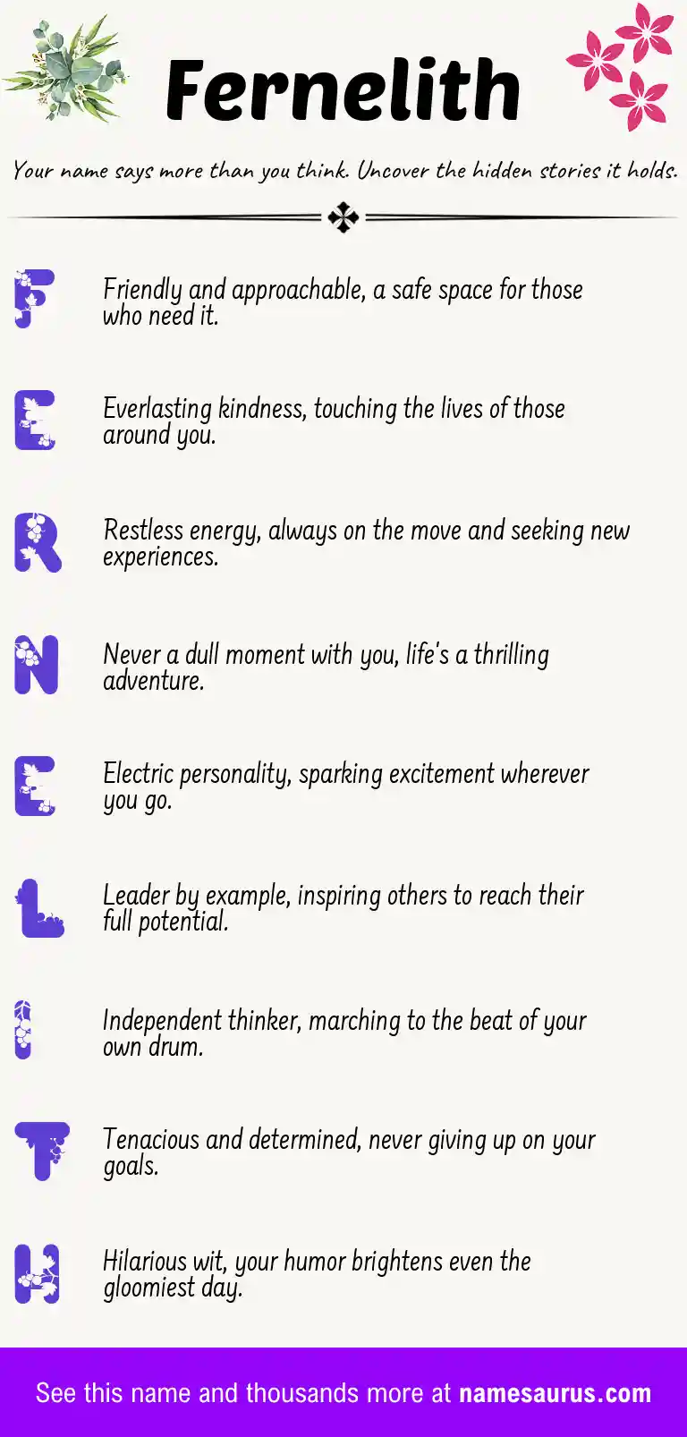 Acrostic poem about Fernelith.