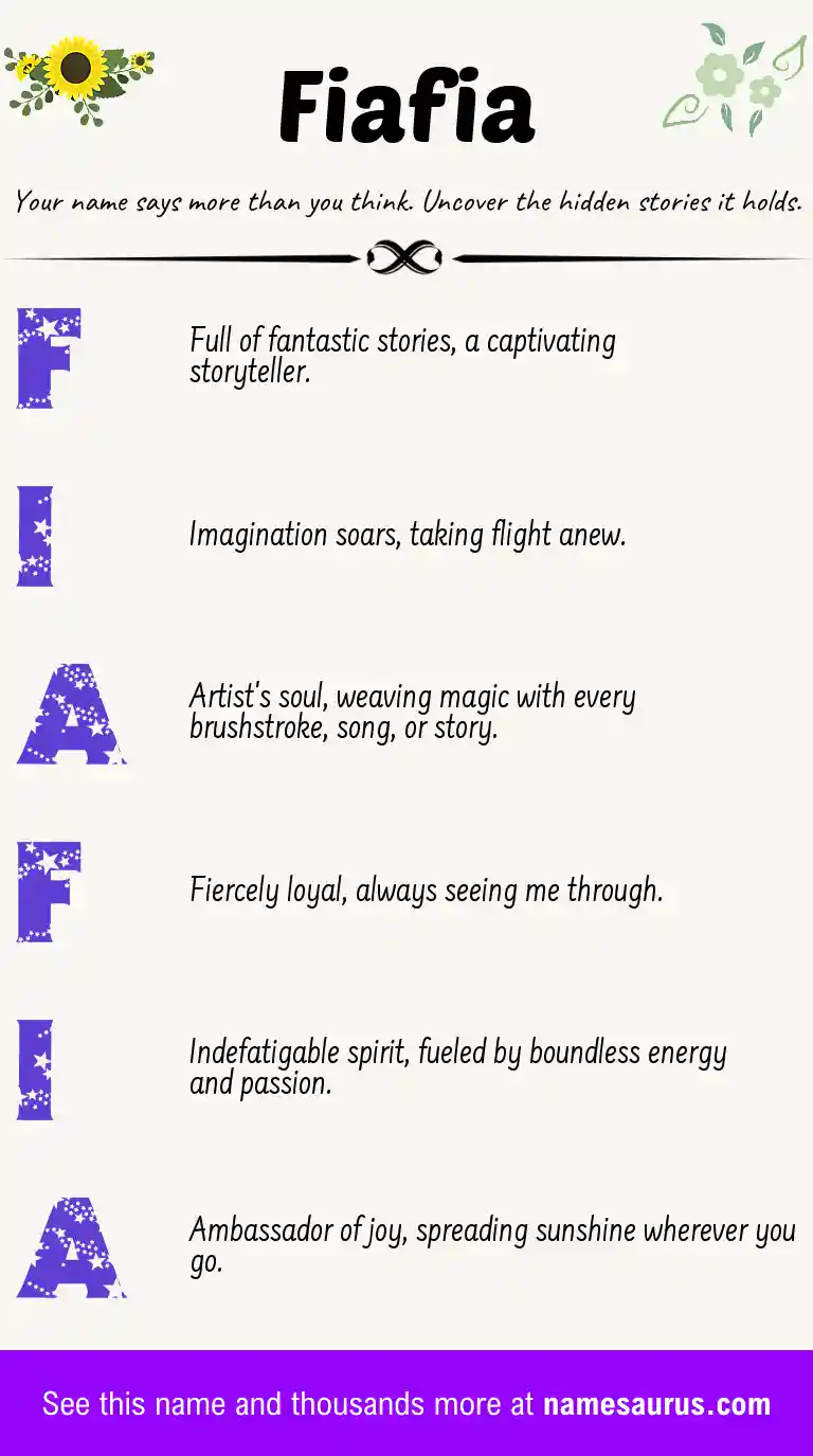 Acrostic poem about Fiafia.