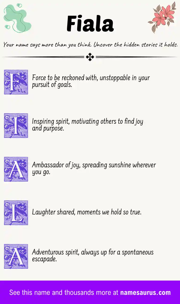 Acrostic poem about Fiala.