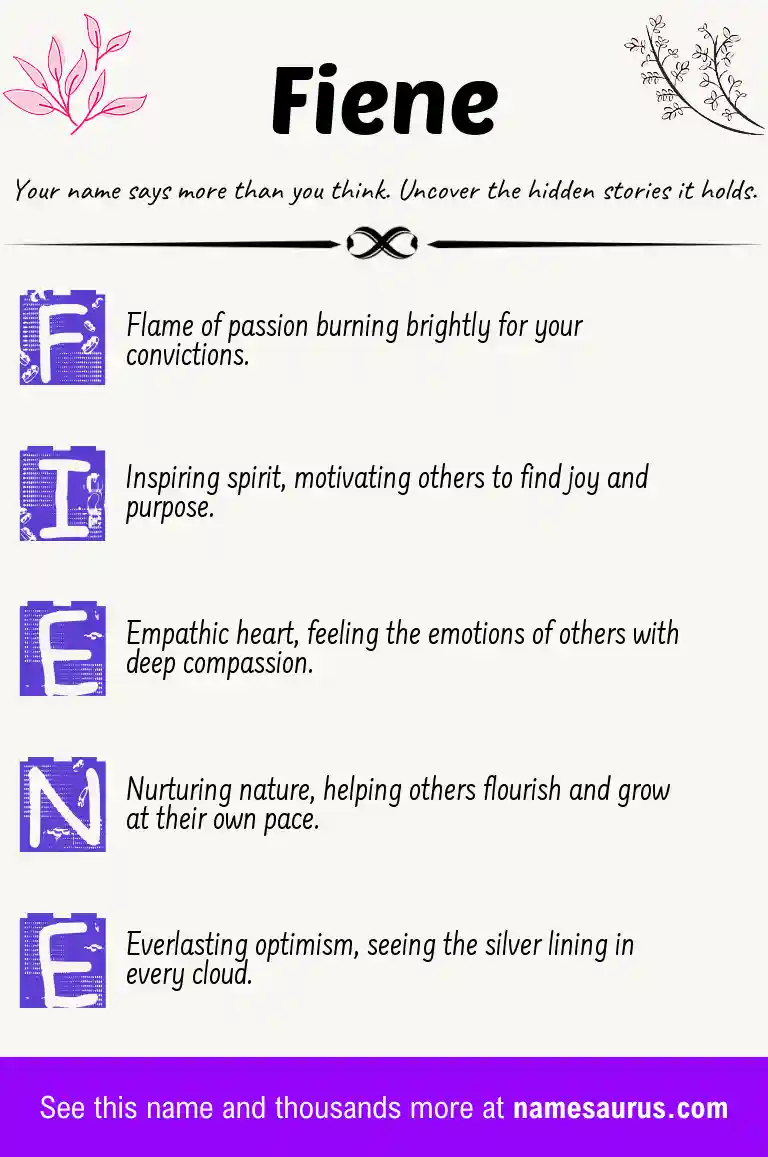 Acrostic poem about Fiene.
