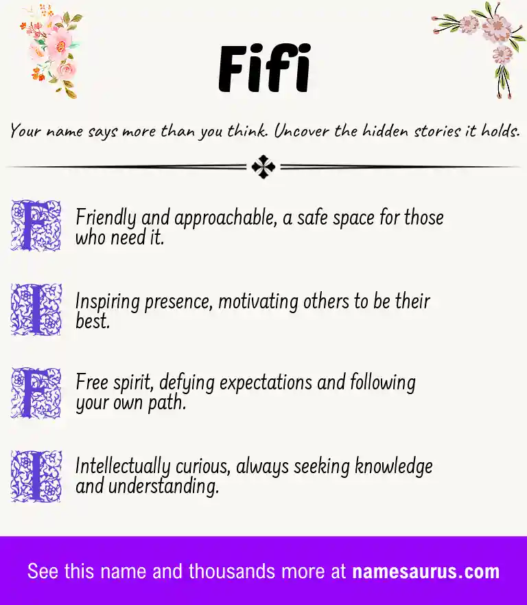 Acrostic poem about Fifi.