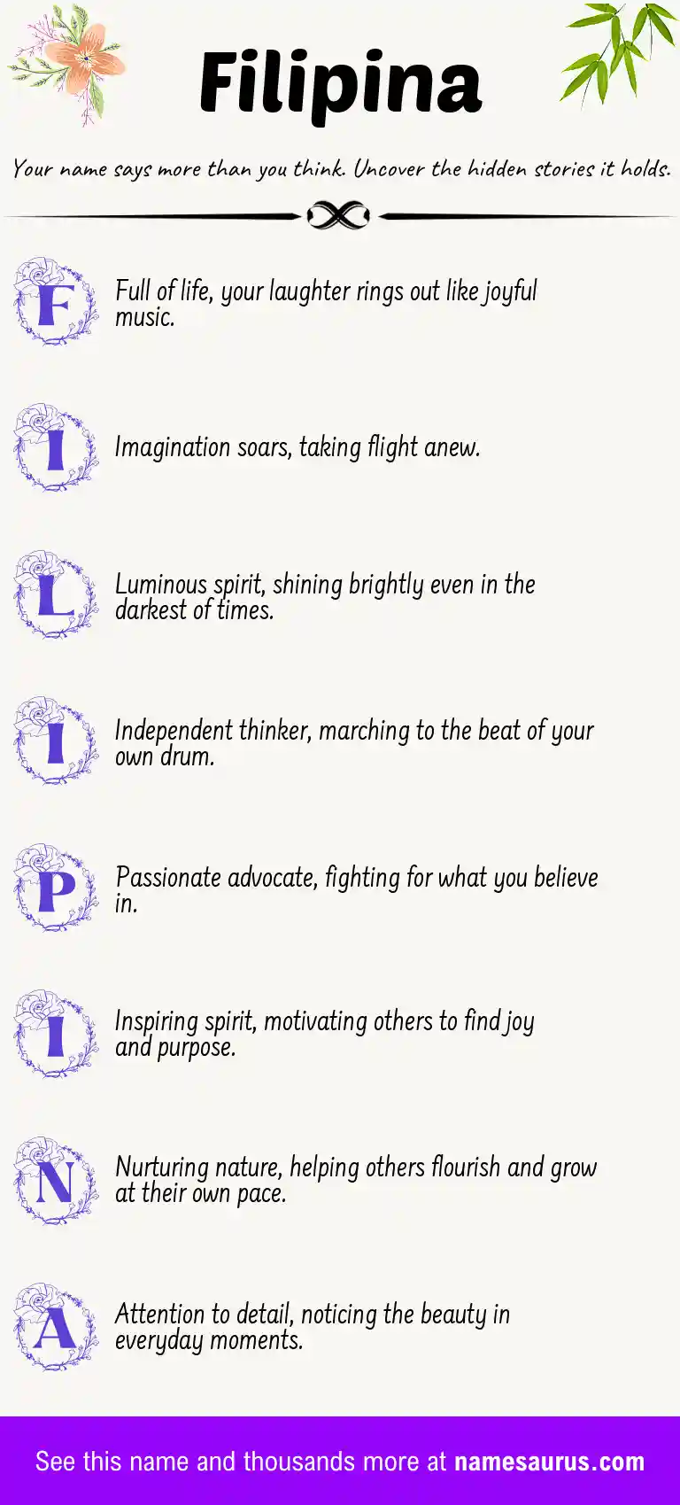 Acrostic poem about Filipina.