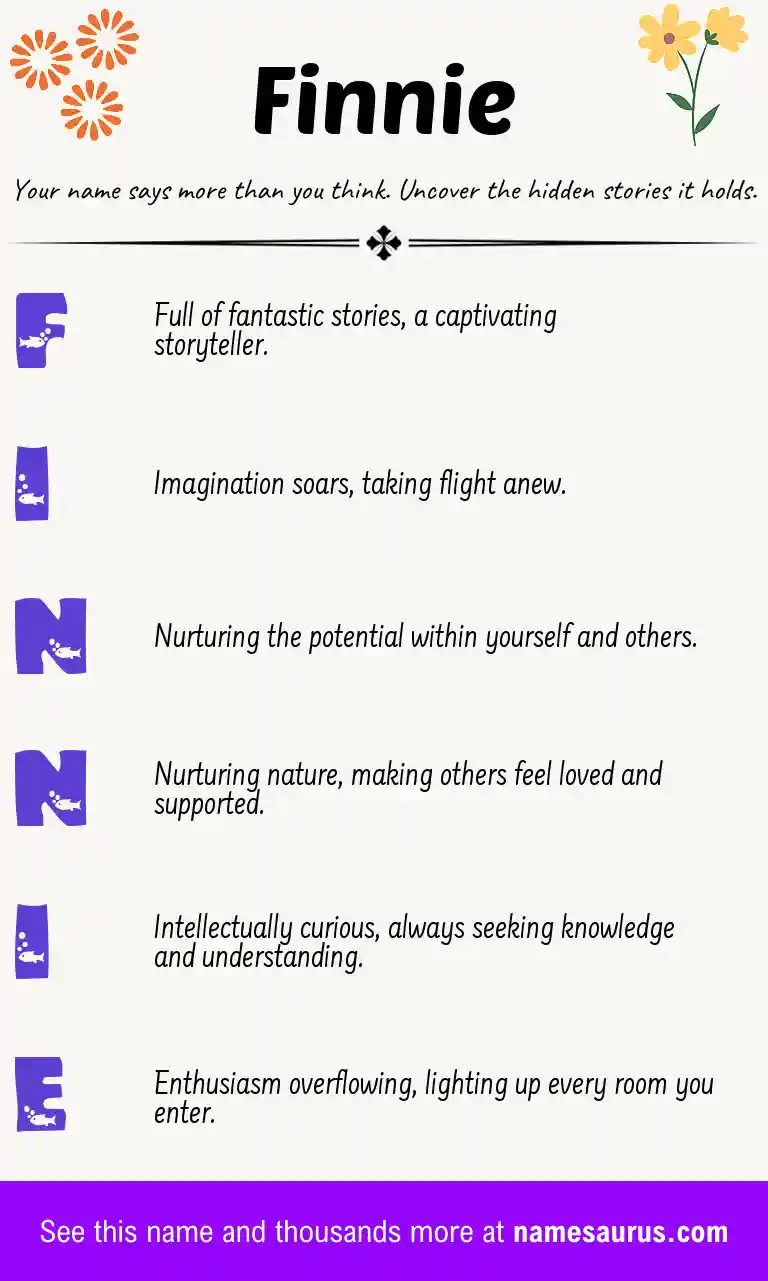 Acrostic poem about Finnie.