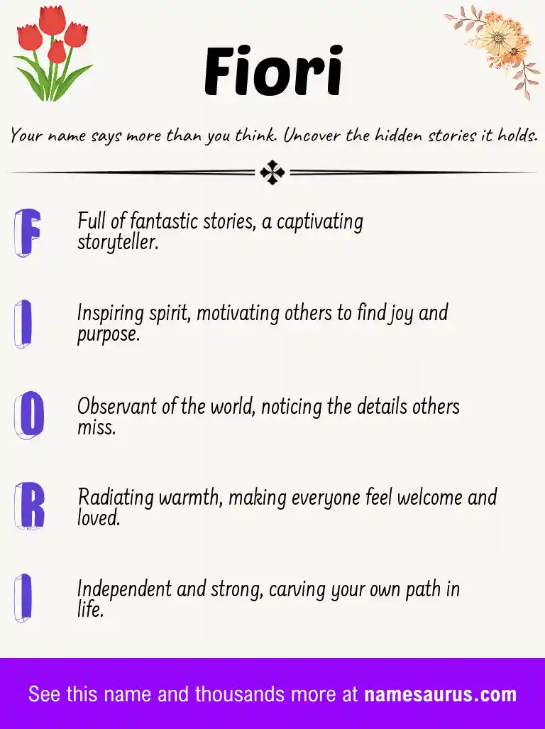 Acrostic poem about Fiori.