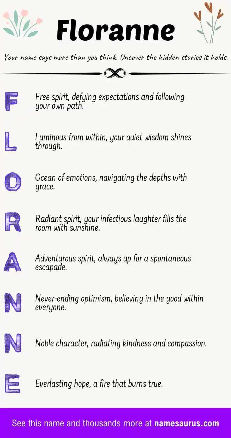 Acrostic poem about Floranne.