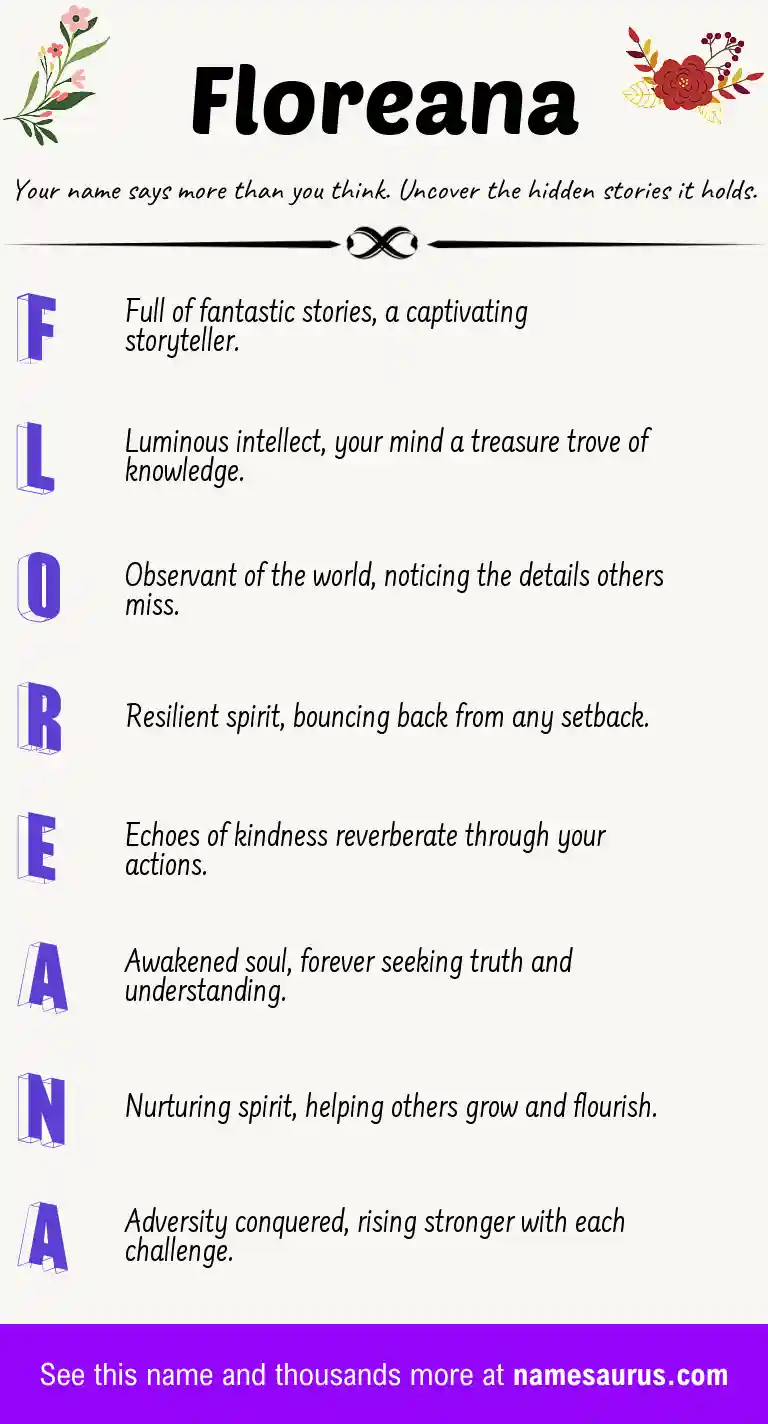 Acrostic poem about Floreana.