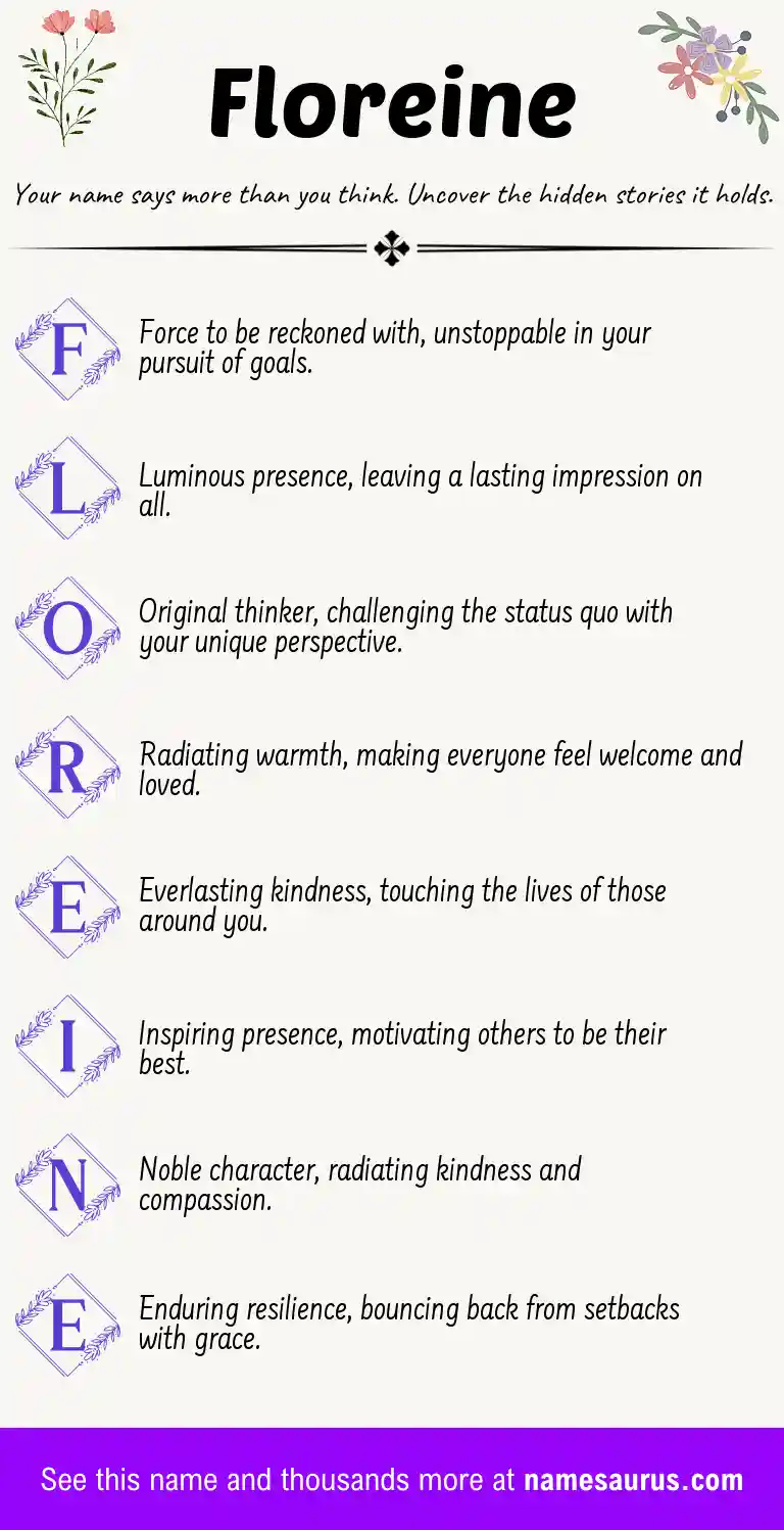 Acrostic poem about Floreine.