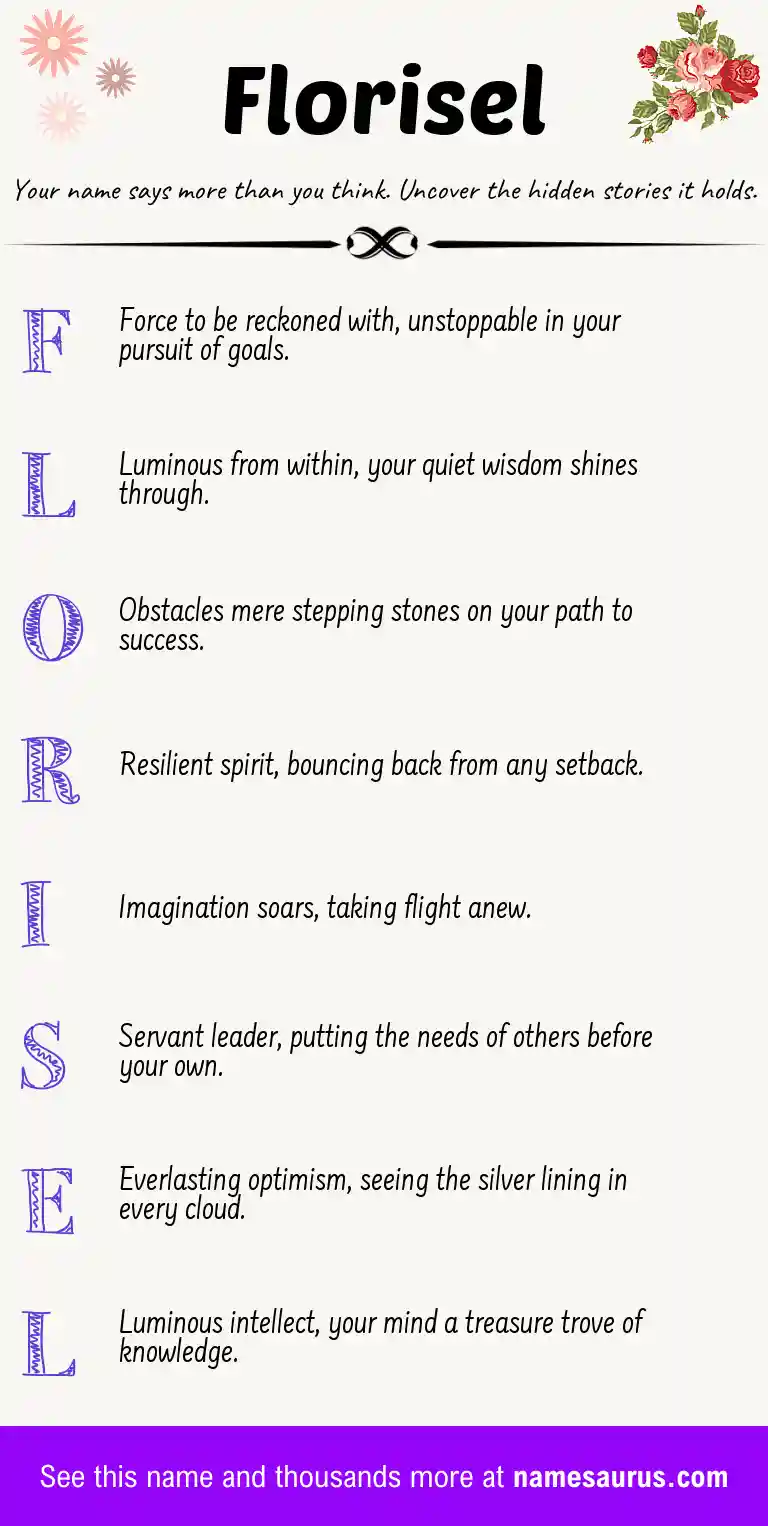 Acrostic poem about Florisel.