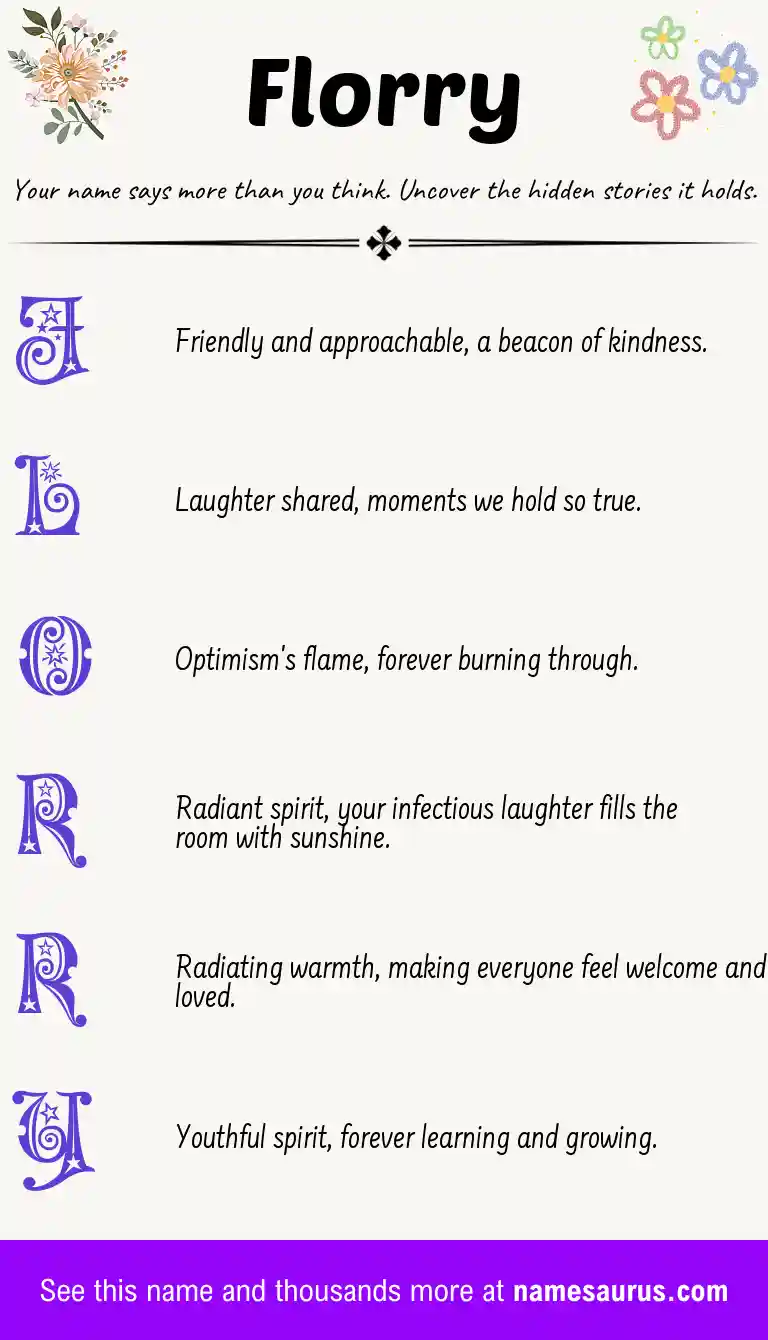 Acrostic poem about Florry.