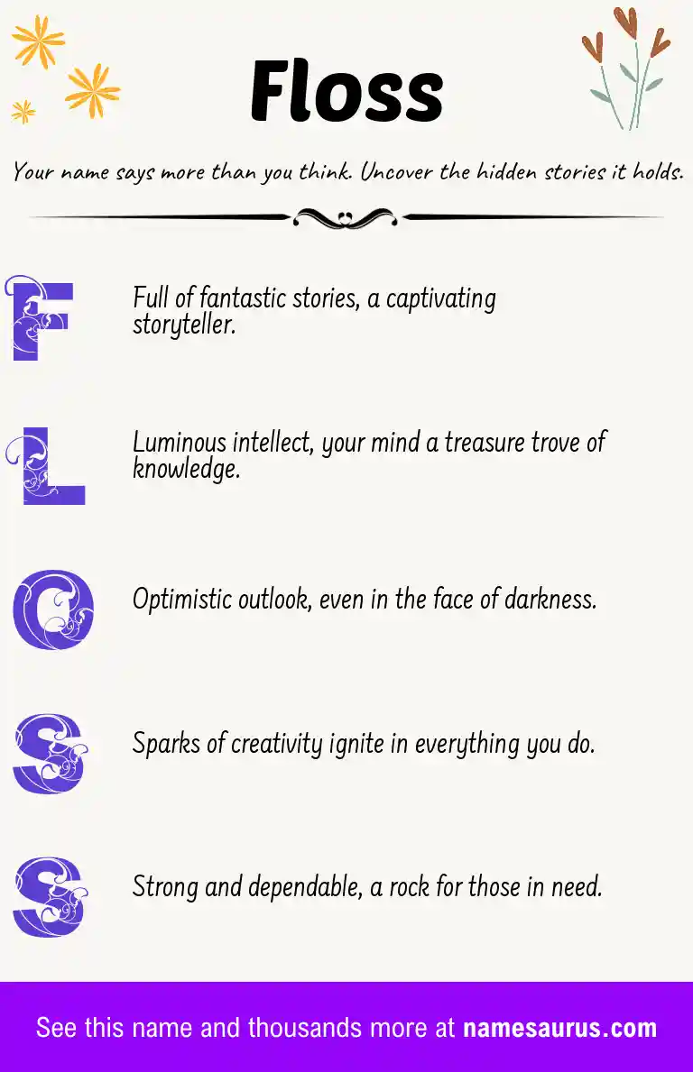 Acrostic poem about Floss.