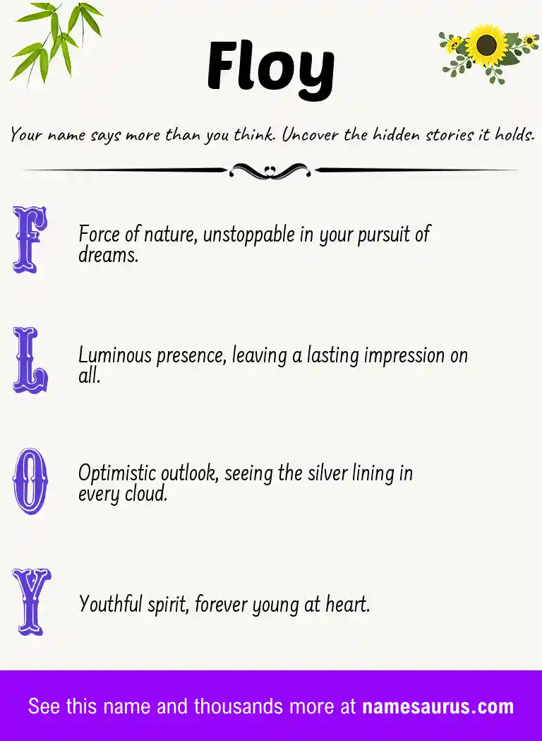 Acrostic poem about Floy.