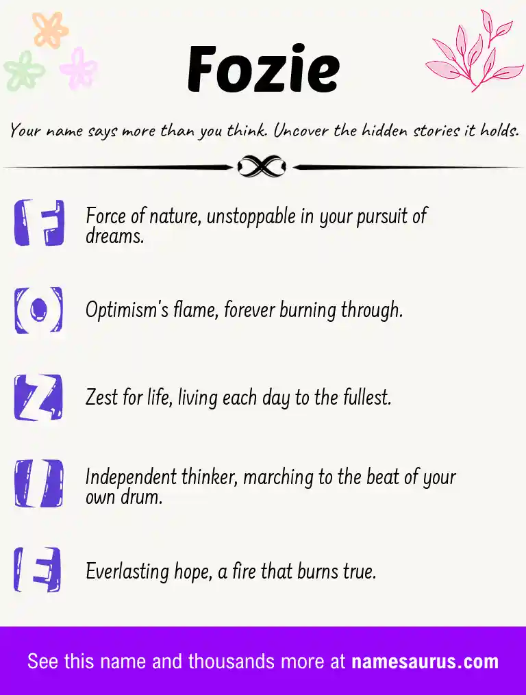 Acrostic poem about Fozie.