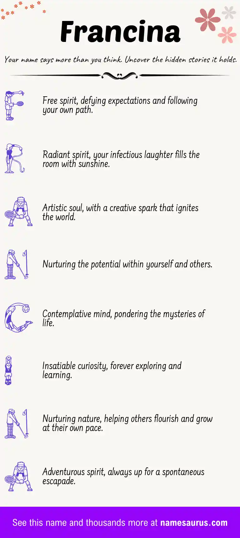 Acrostic poem about Francina.