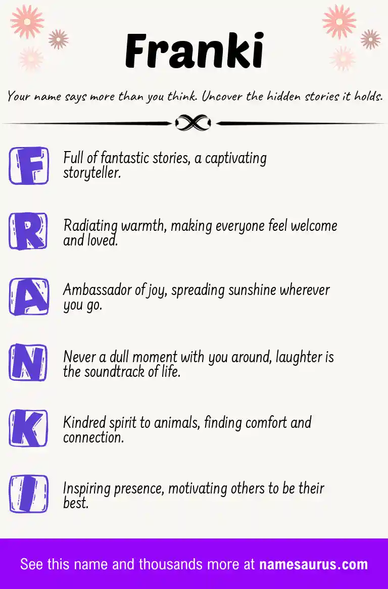 Acrostic poem about Franki.