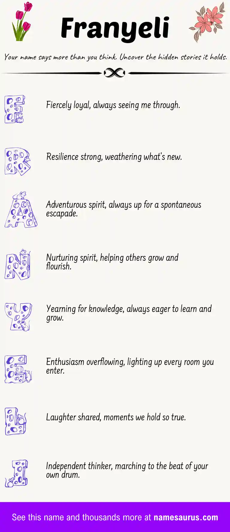 Acrostic poem about Franyeli.