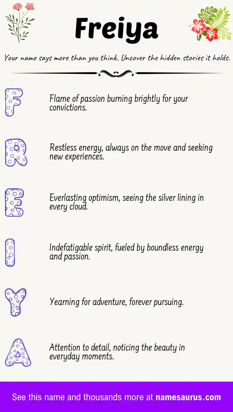 Acrostic poem about Freiya.
