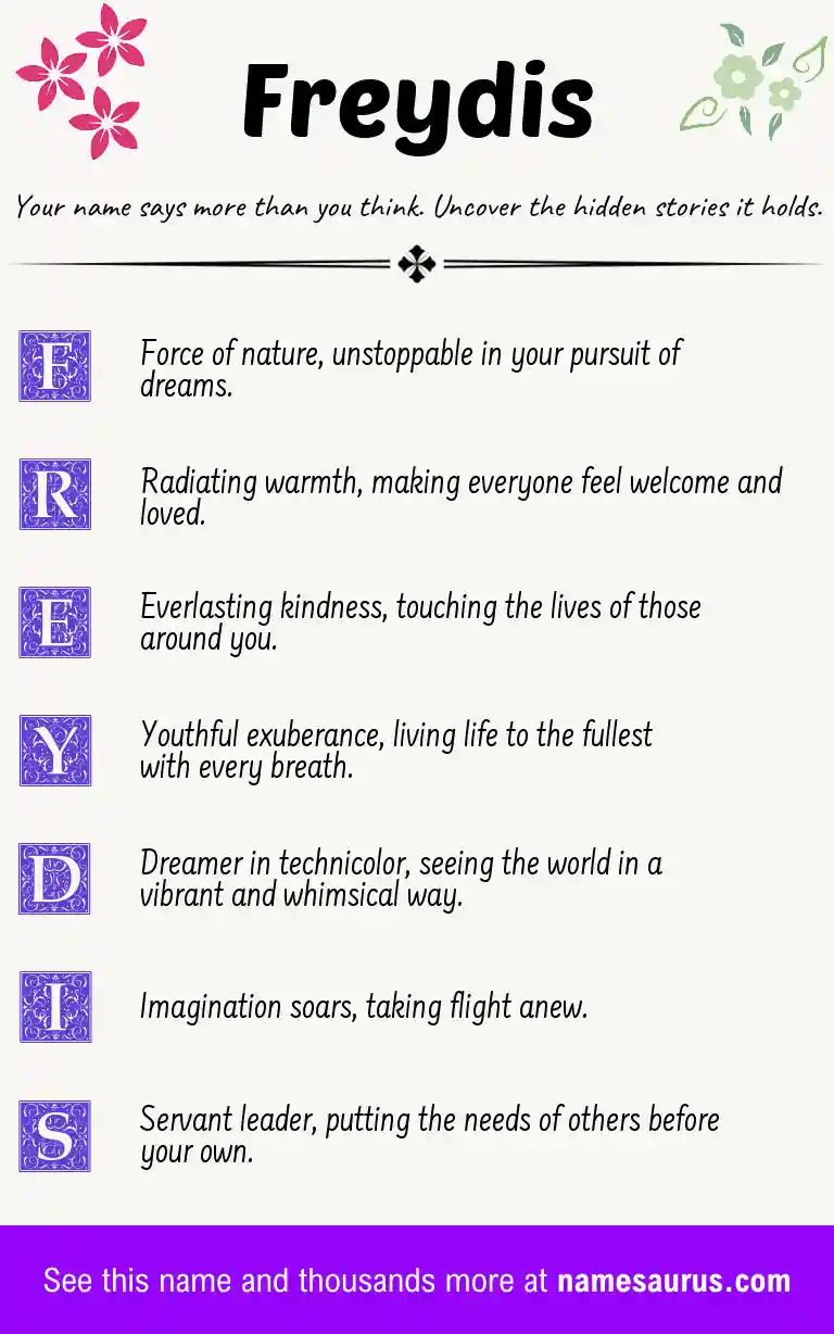 Acrostic poem about Freydis.
