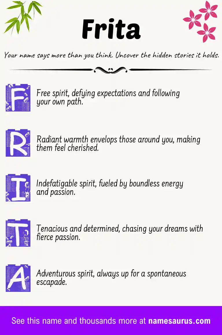 Acrostic poem about Frita.