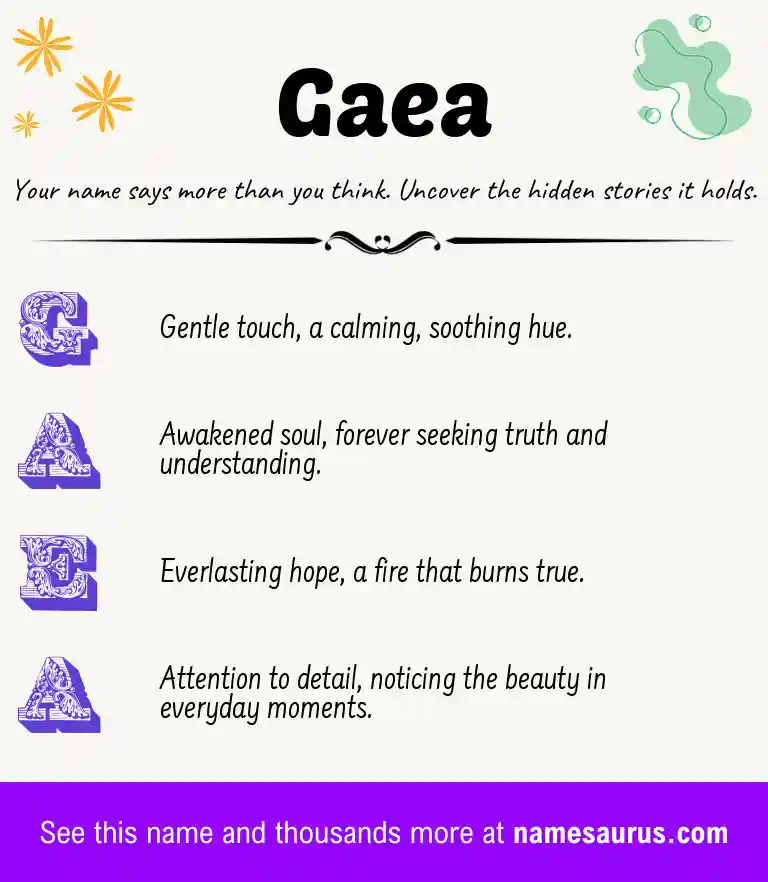 Acrostic poem about Gaea.