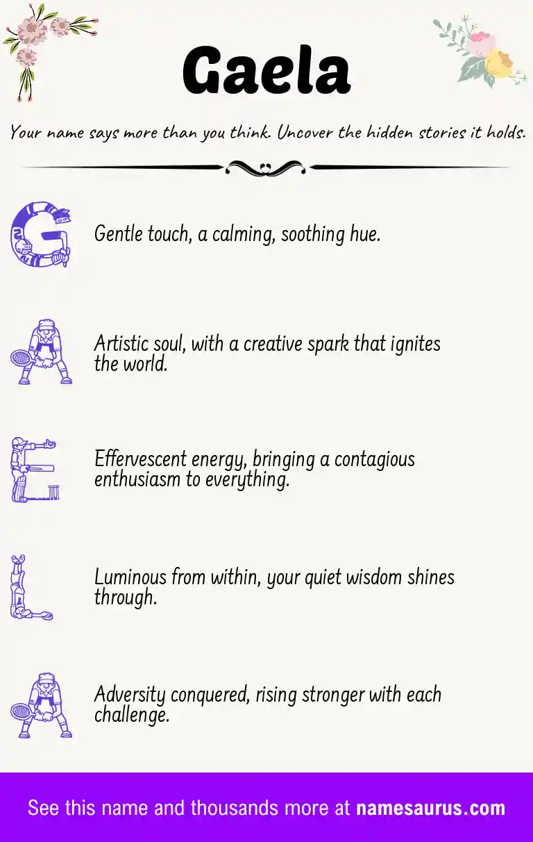 Acrostic poem about Gaela.