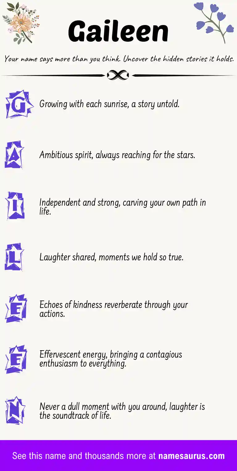 Acrostic poem about Gaileen.