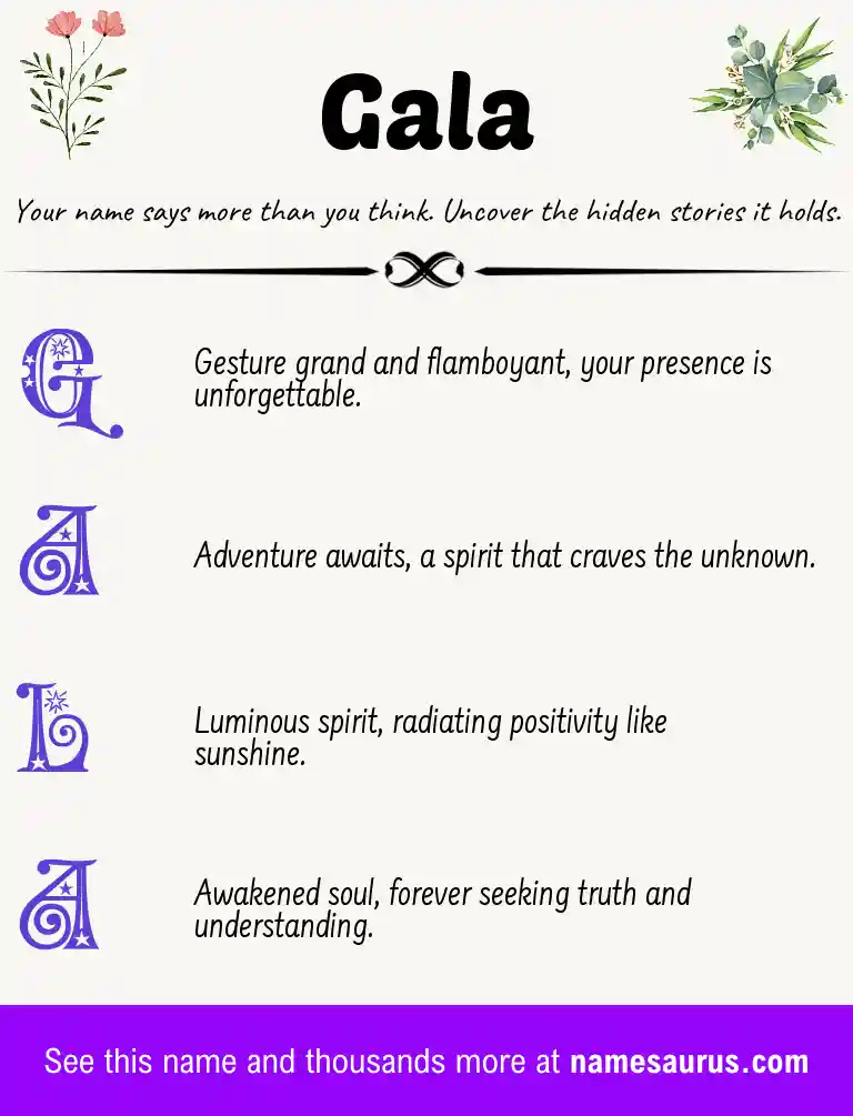 Acrostic poem about Gala.