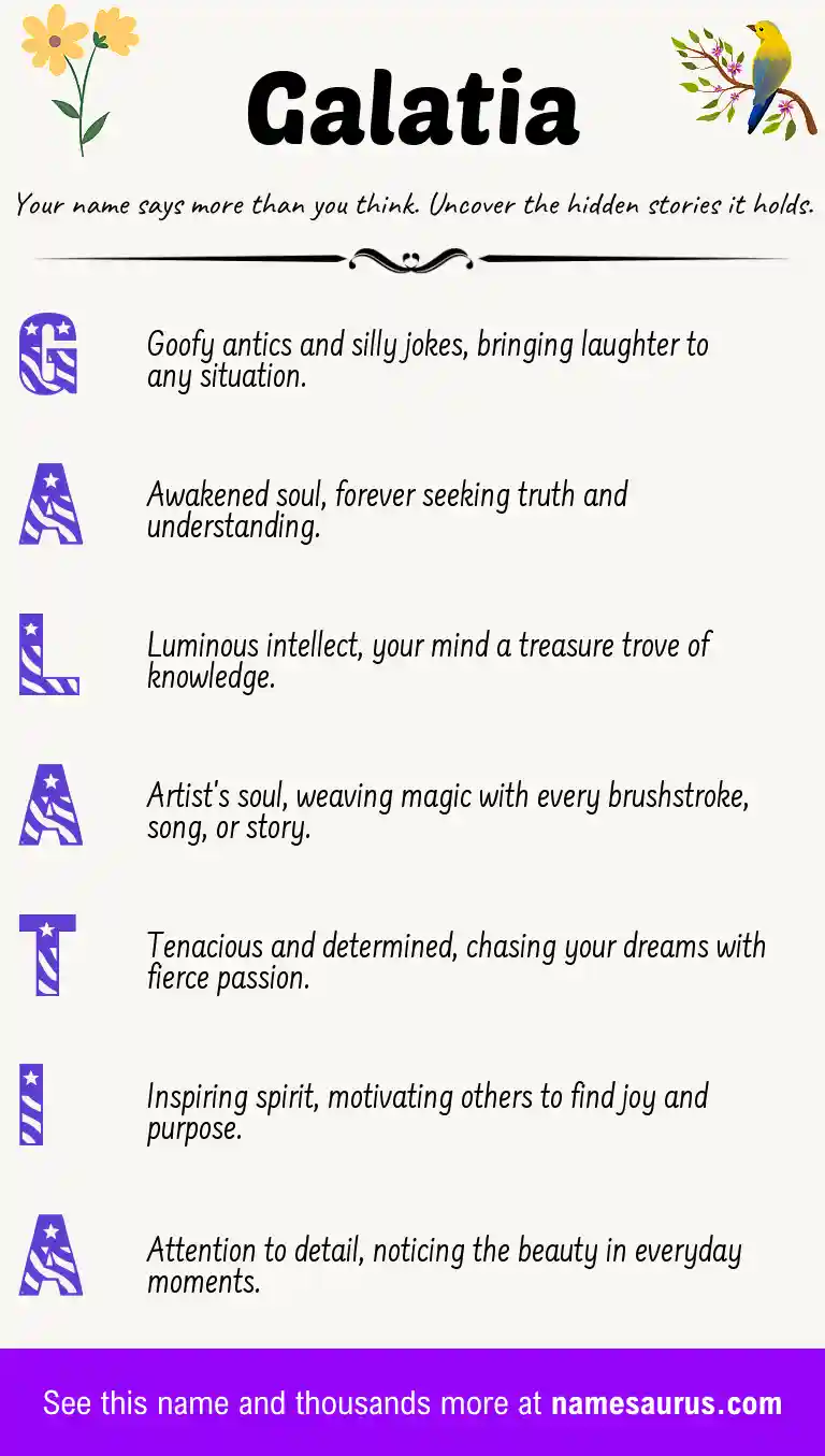 Acrostic poem about Galatia.