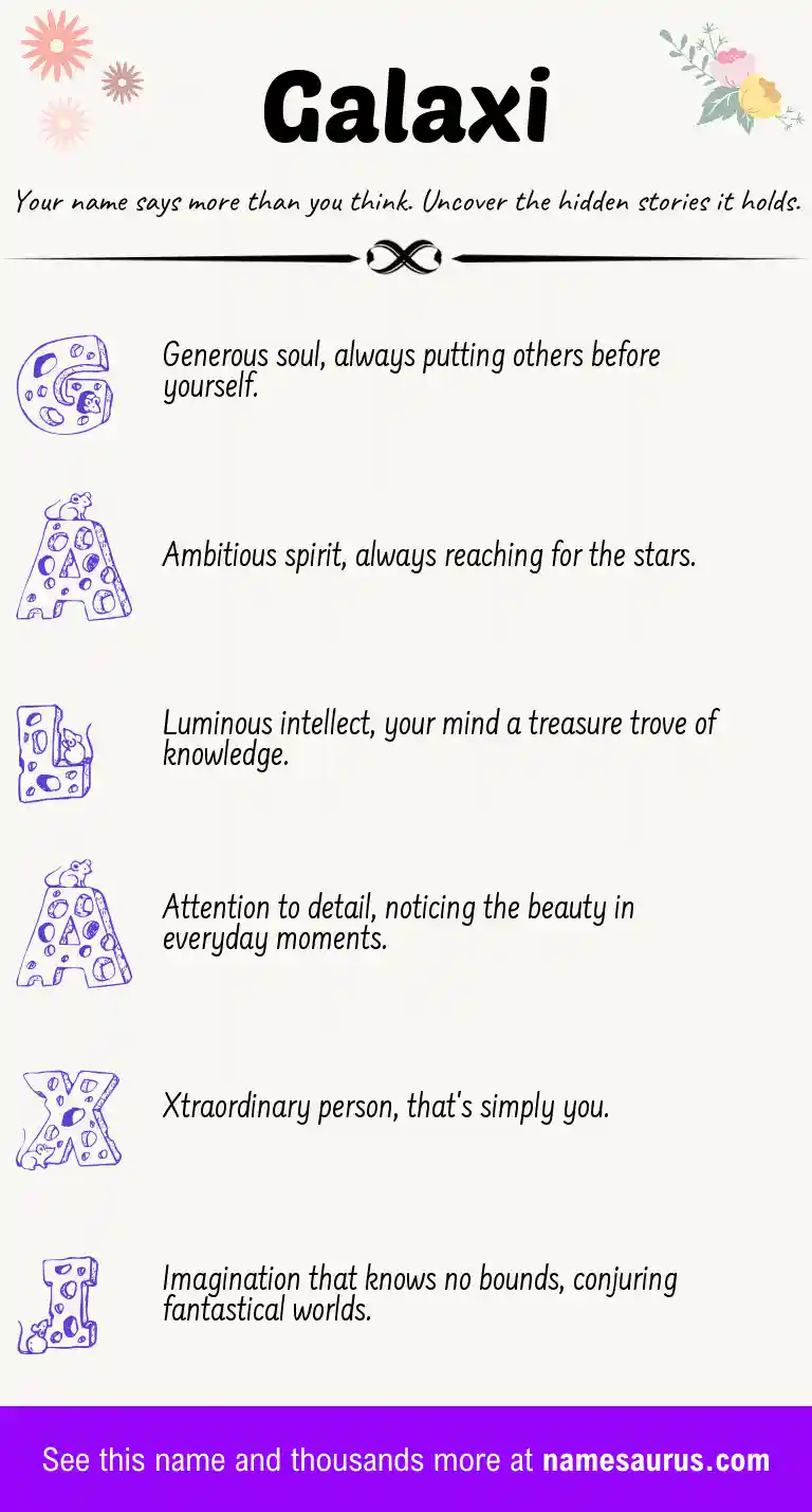 Acrostic poem about Galaxi.