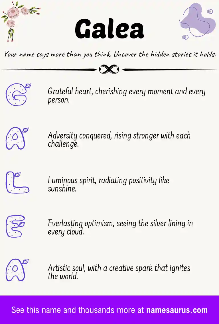 Acrostic poem about Galea.