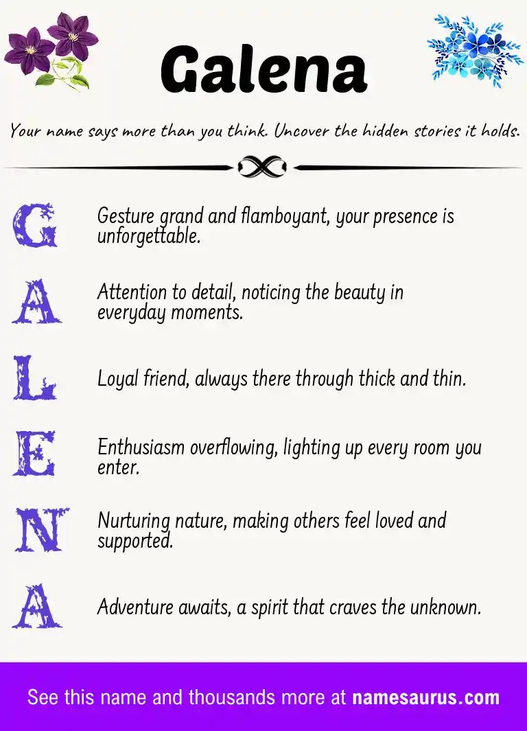 Acrostic poem about Galena.