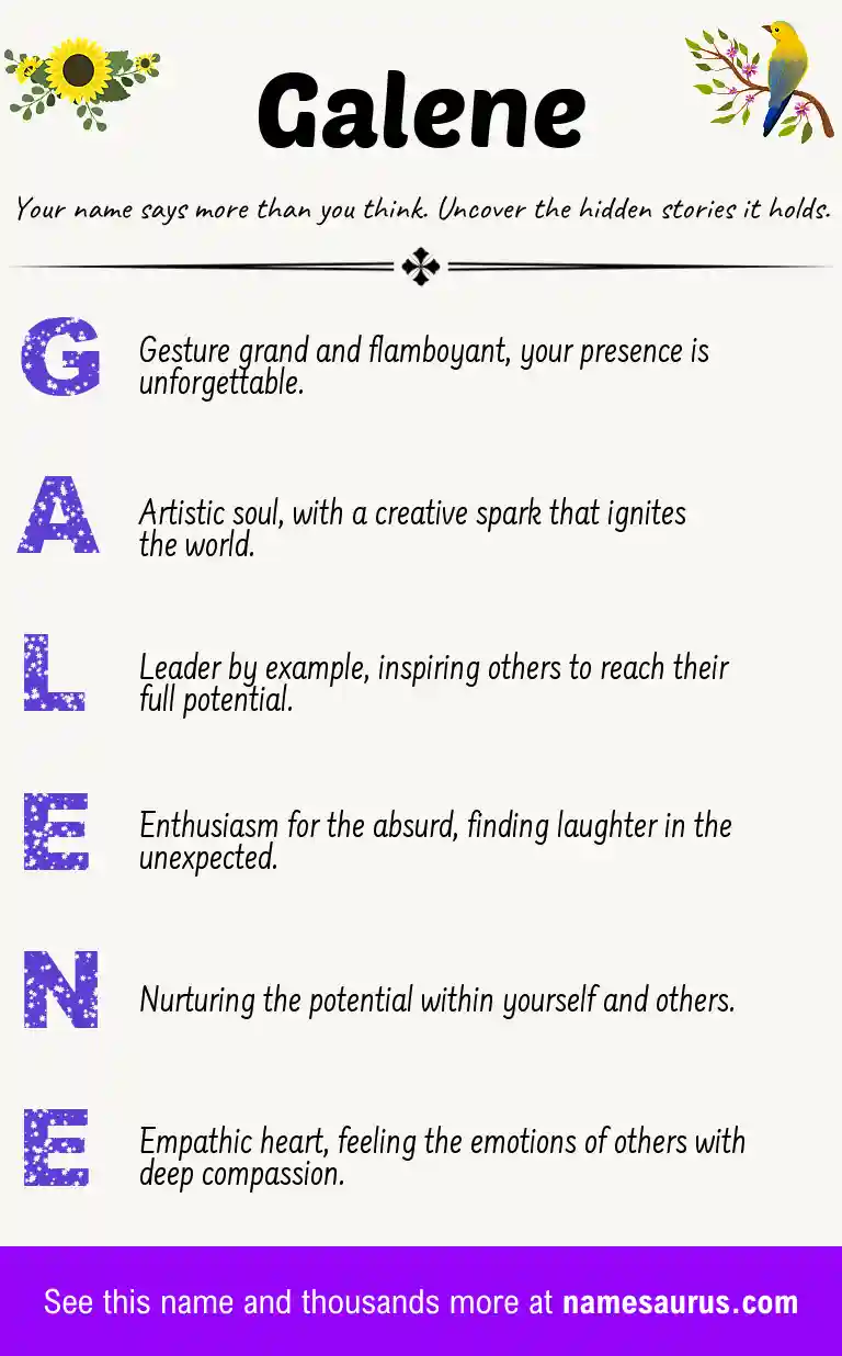 Acrostic poem about Galene.