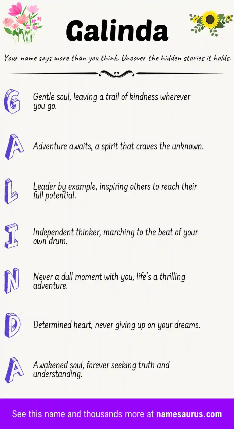 Acrostic poem about Galinda.