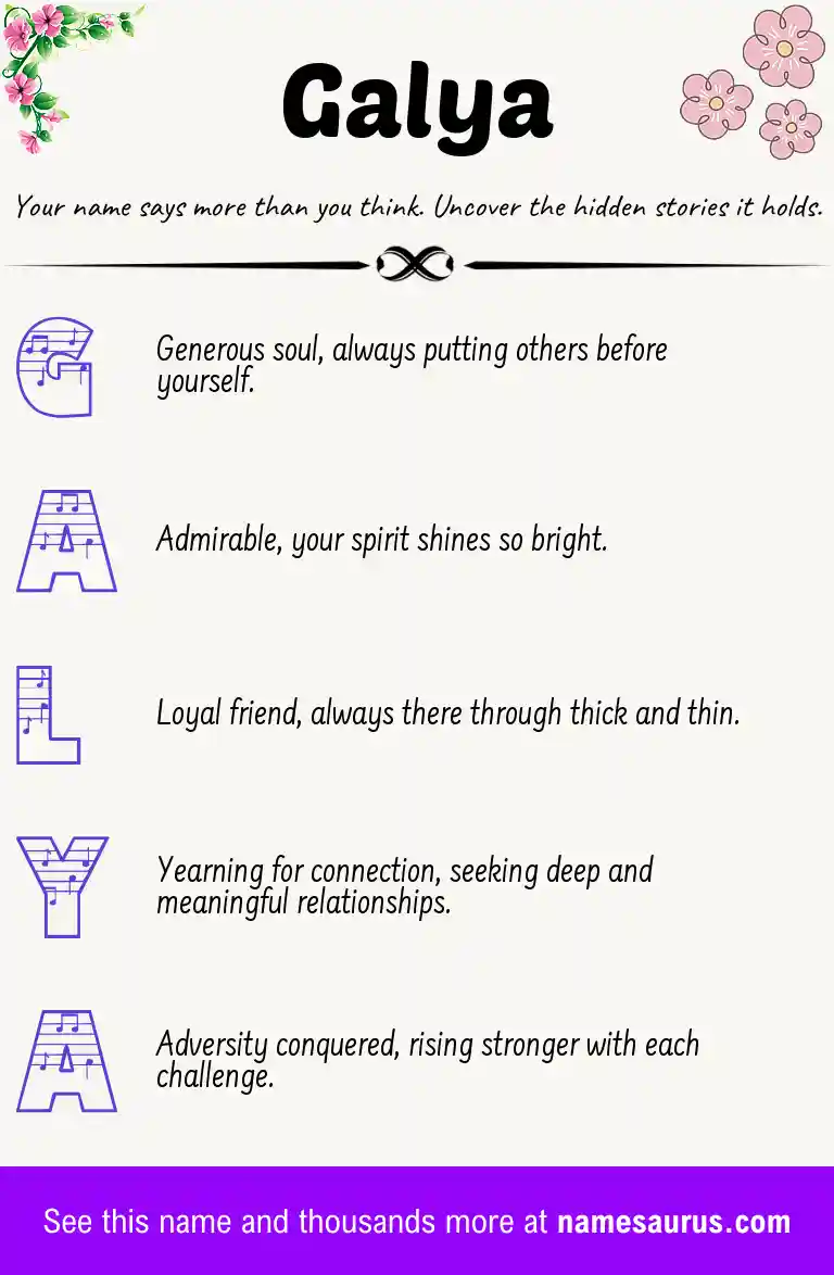 Acrostic poem about Galya.