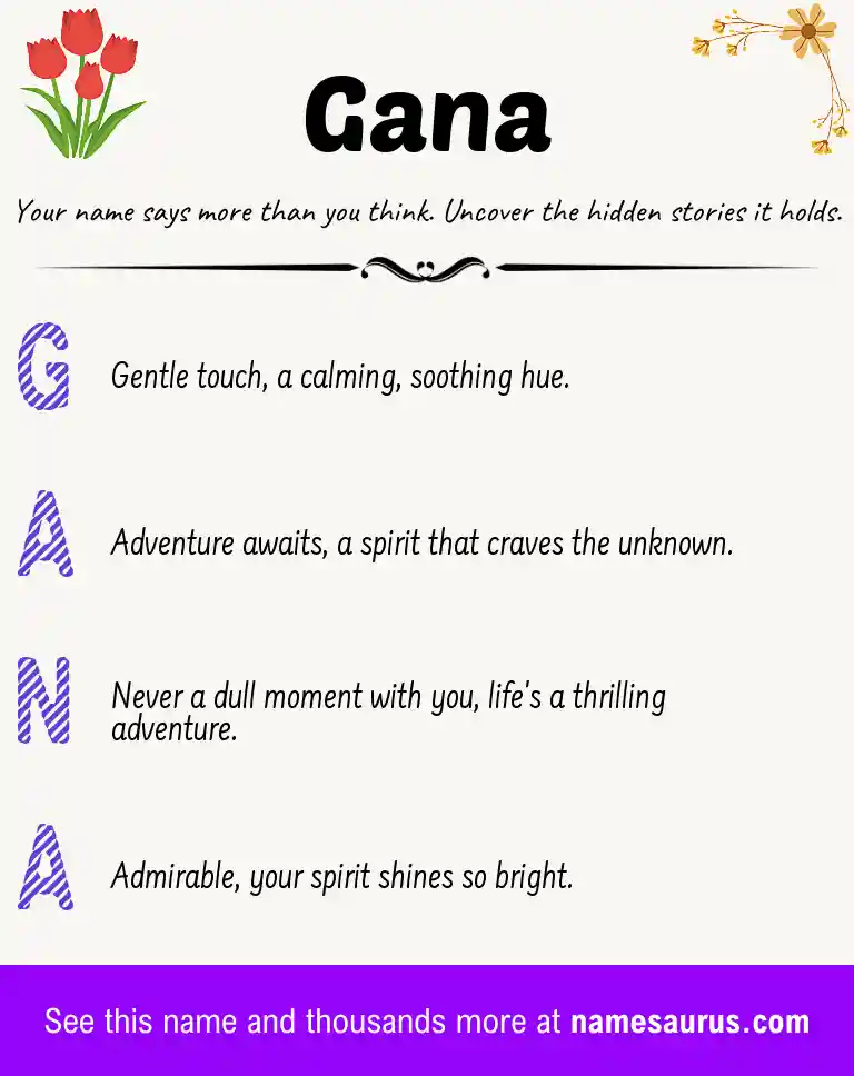 Acrostic poem about Gana.
