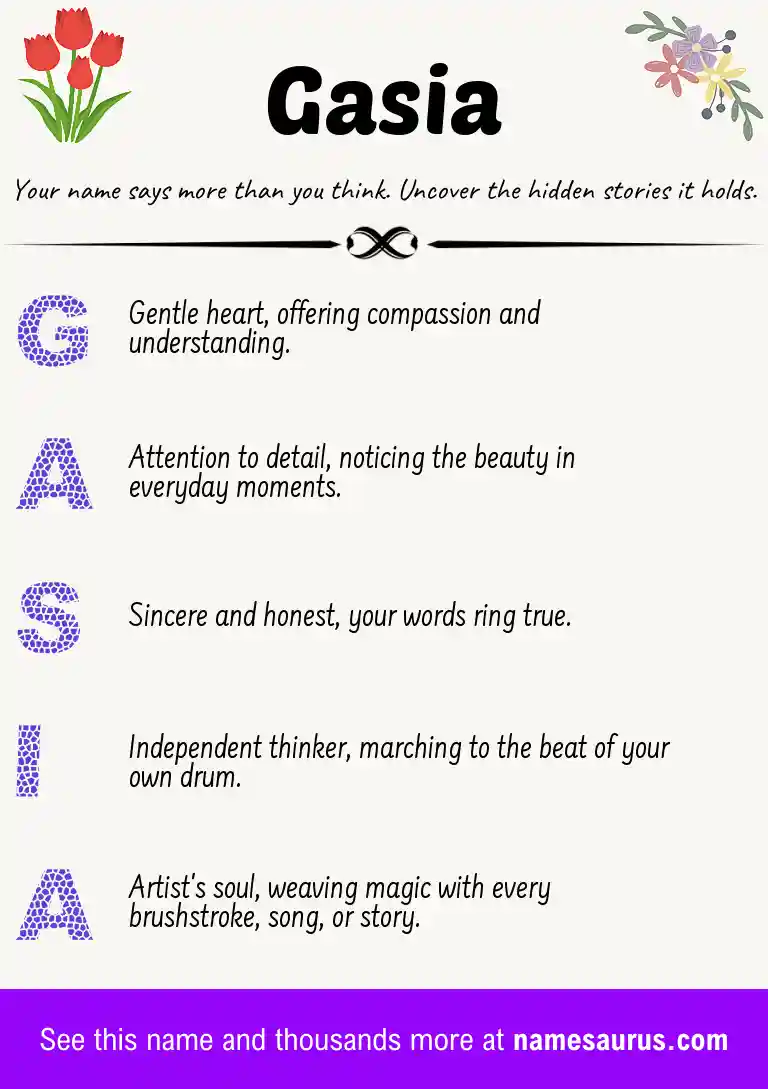 Acrostic poem about Gasia.