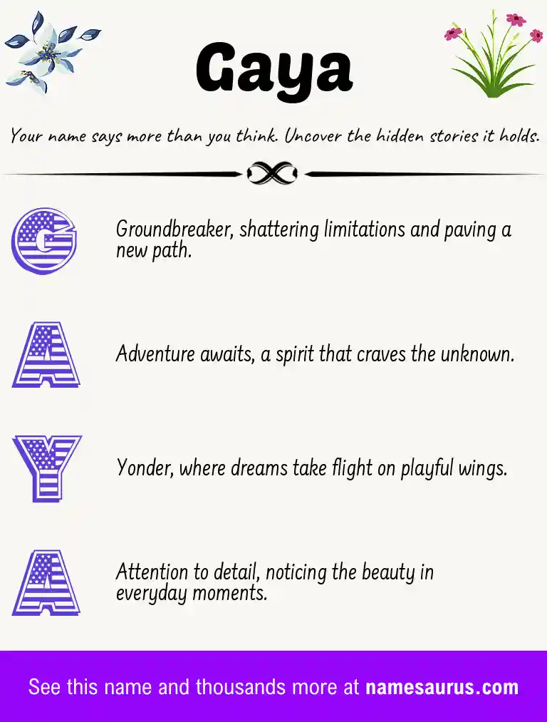 Acrostic poem about Gaya.