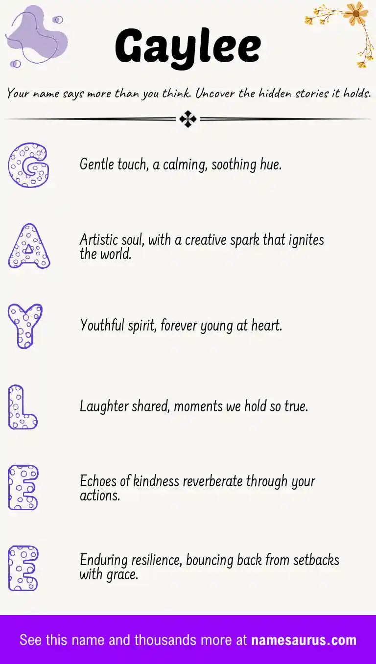 Acrostic poem about Gaylee.
