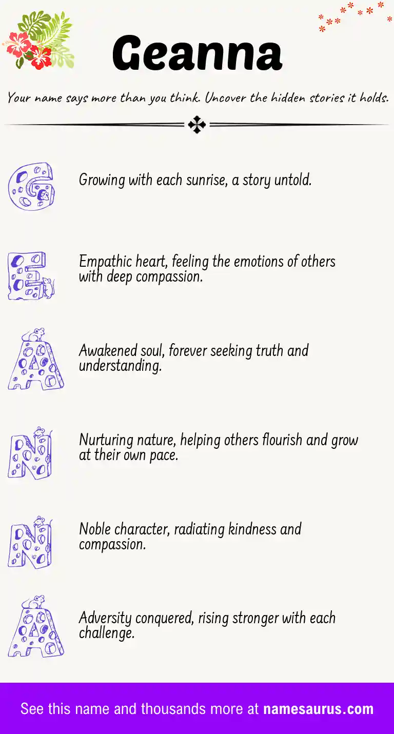Acrostic poem about Geanna.