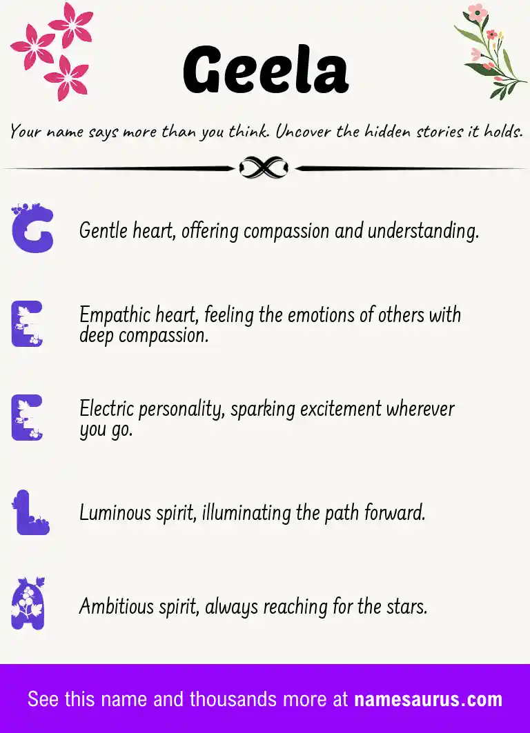 Acrostic poem about Geela.