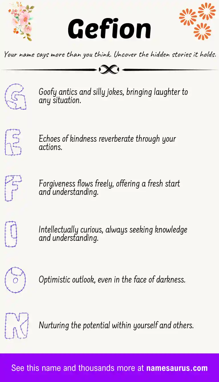 Acrostic poem about Gefion.