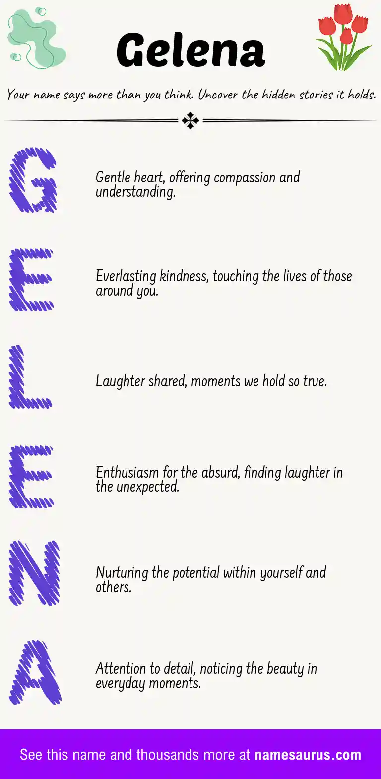 Acrostic poem about Gelena.