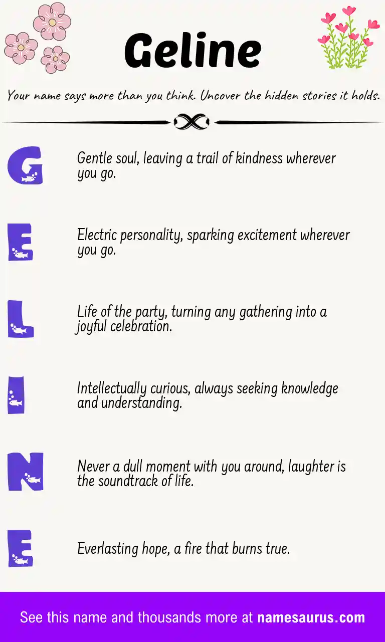 Acrostic poem about Geline.