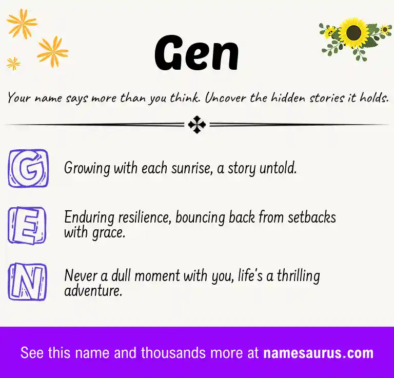 Acrostic poem about Gen.