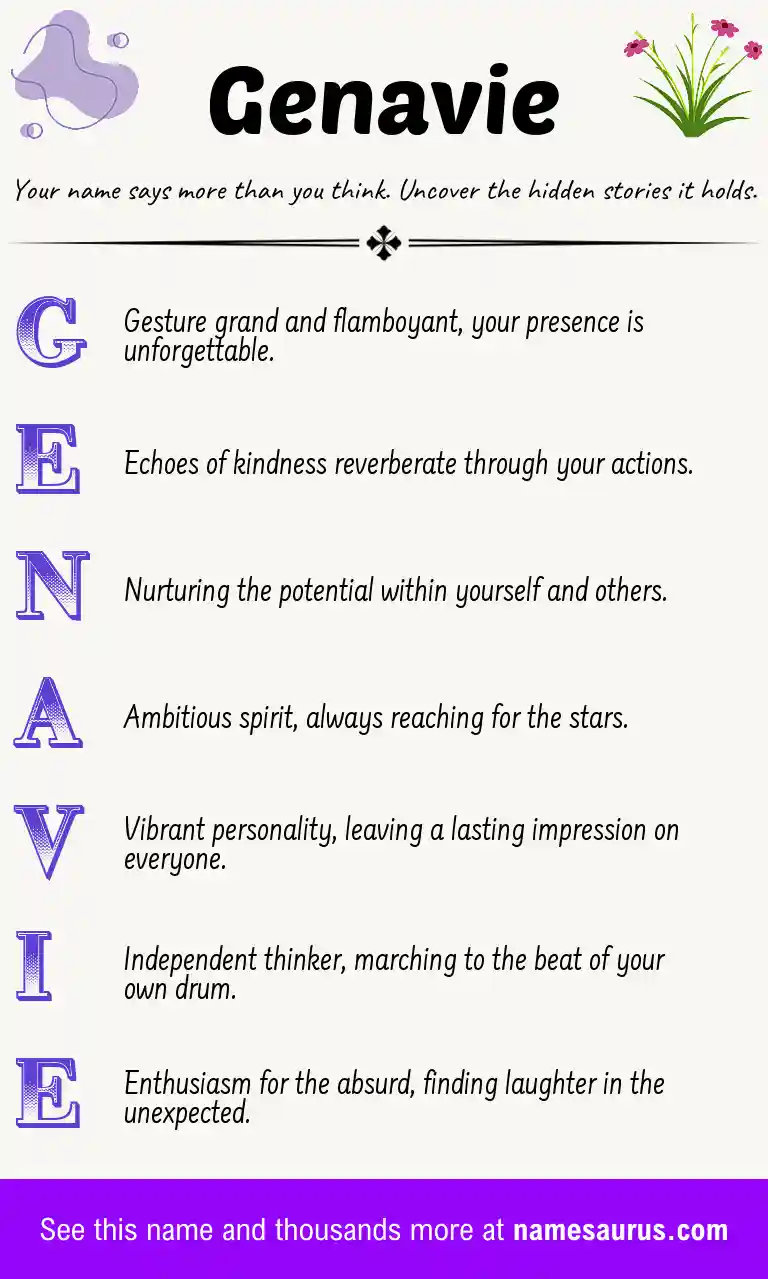 Acrostic poem about Genavie.