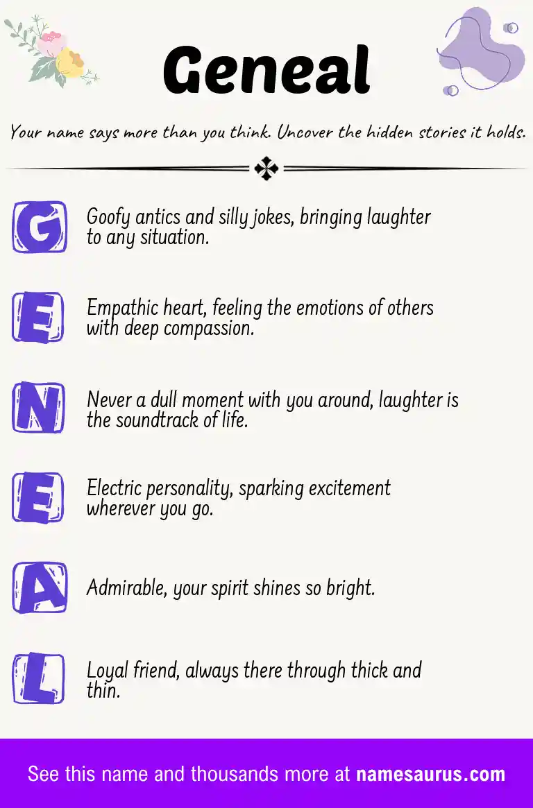Acrostic poem about Geneal.