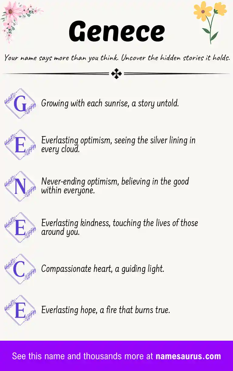 Acrostic poem about Genece.