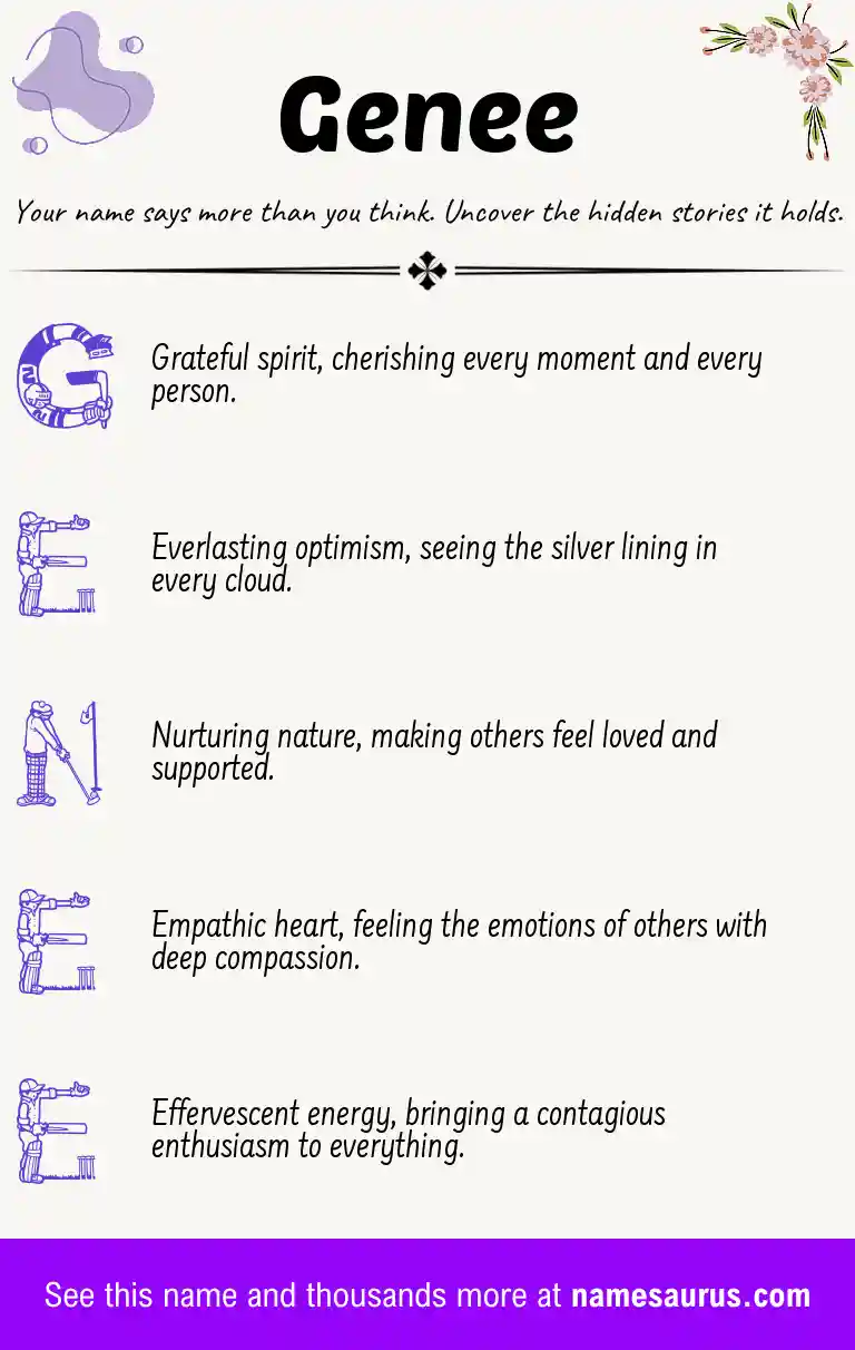 Acrostic poem about Genee.