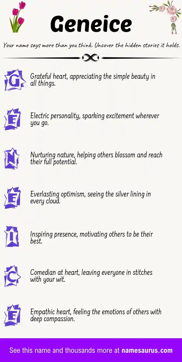 Acrostic poem about Geneice.