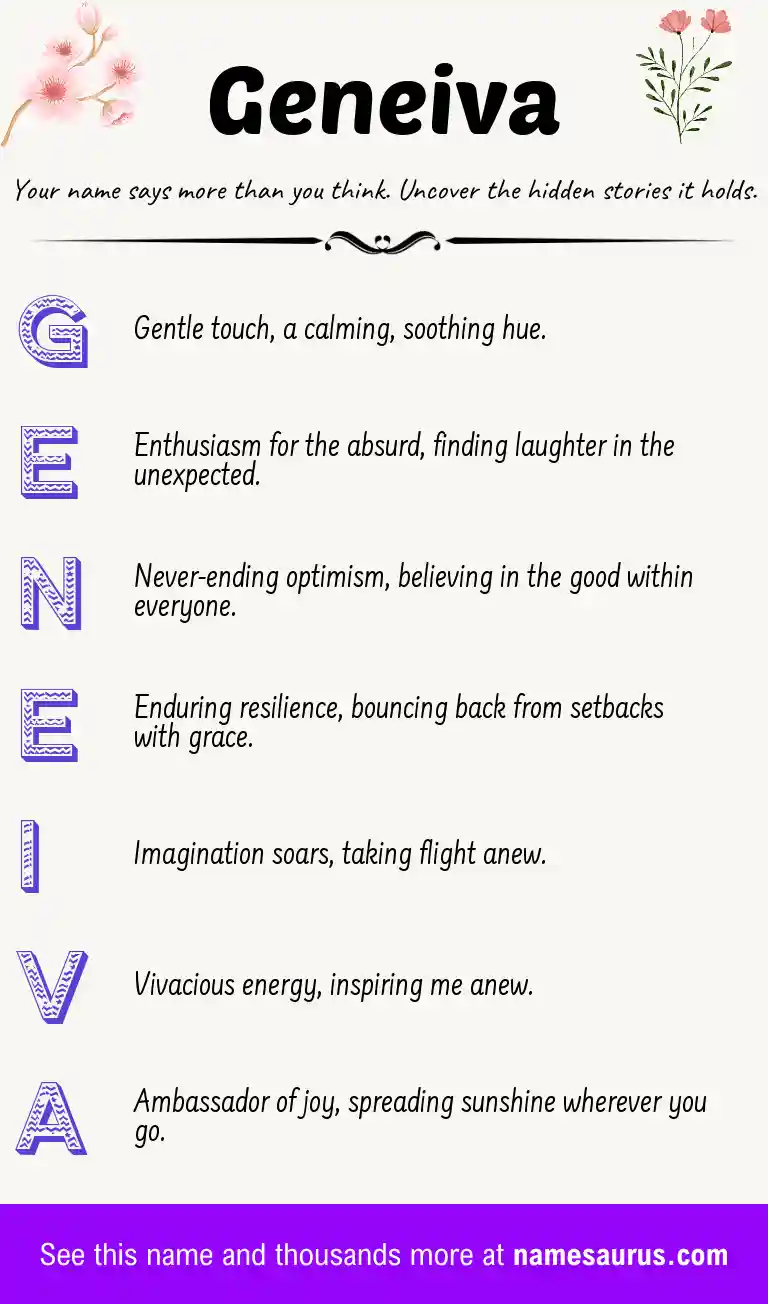 Acrostic poem about Geneiva.