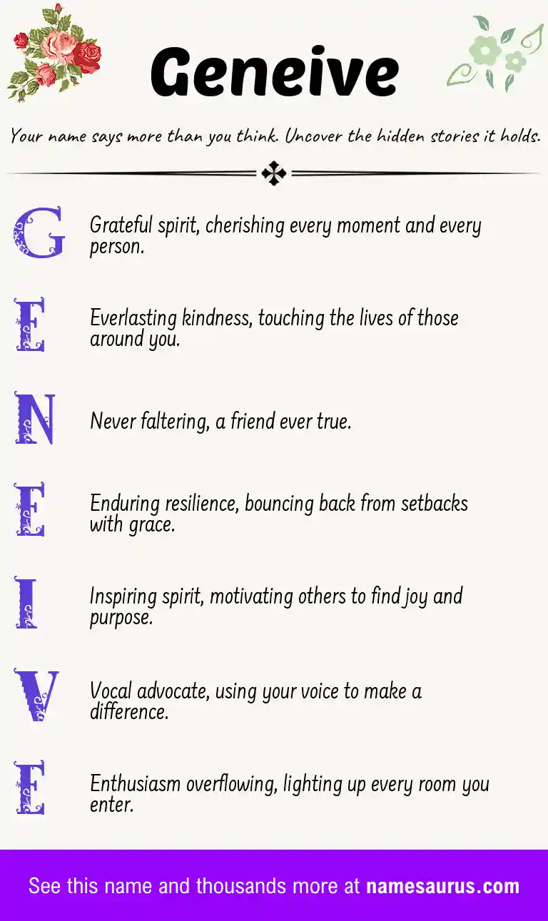 Acrostic poem about Geneive.